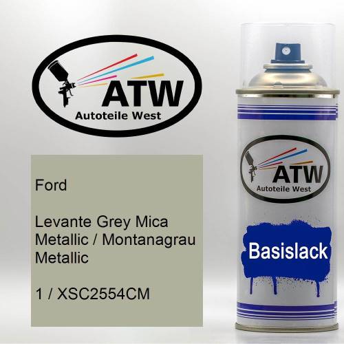Ford, Levante Grey Mica Metallic / Montanagrau Metallic, 1 / XSC2554CM: 400ml Sprühdose, von ATW Autoteile West.